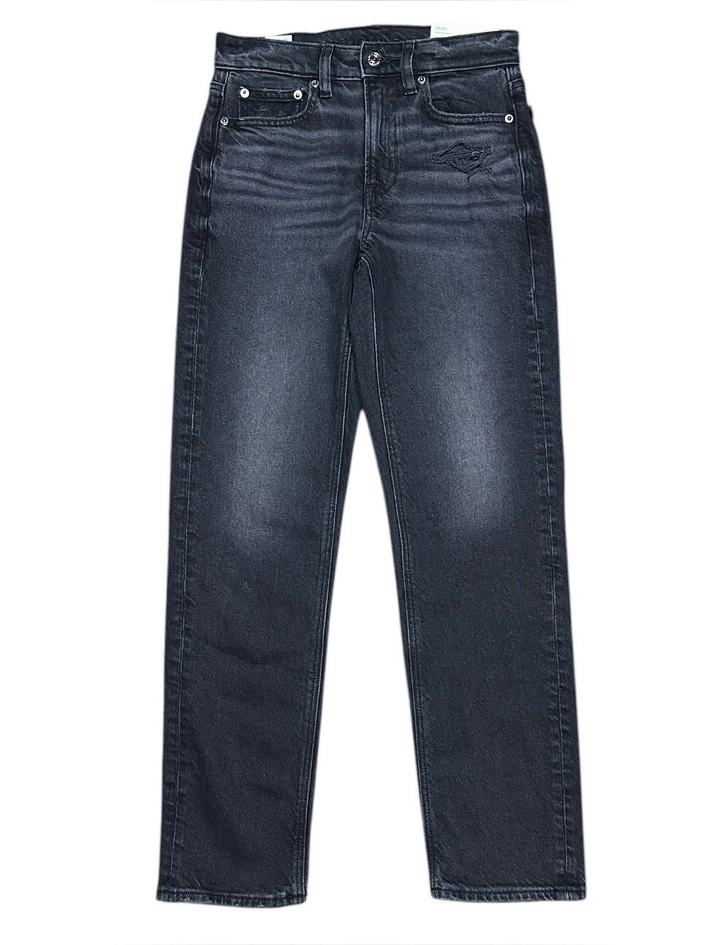 American Eagle Super High Rise Ankle Straight Jeans 00 Black NWT